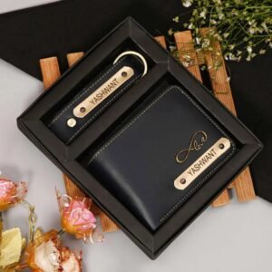 Men's Wallet and Keychain Combo