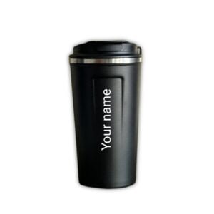 black tumbler