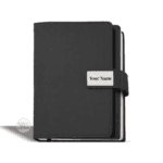 Magnetic Leather Diary-Black
