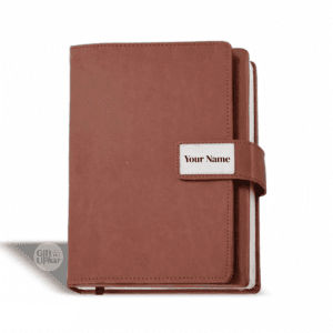 Magnetic Leather Diary-Brown