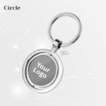 Silver Metal Keychain-Circle