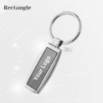 Silver Metal Keychain-Rectangle
